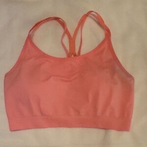 Coral Strappy Sports Bra